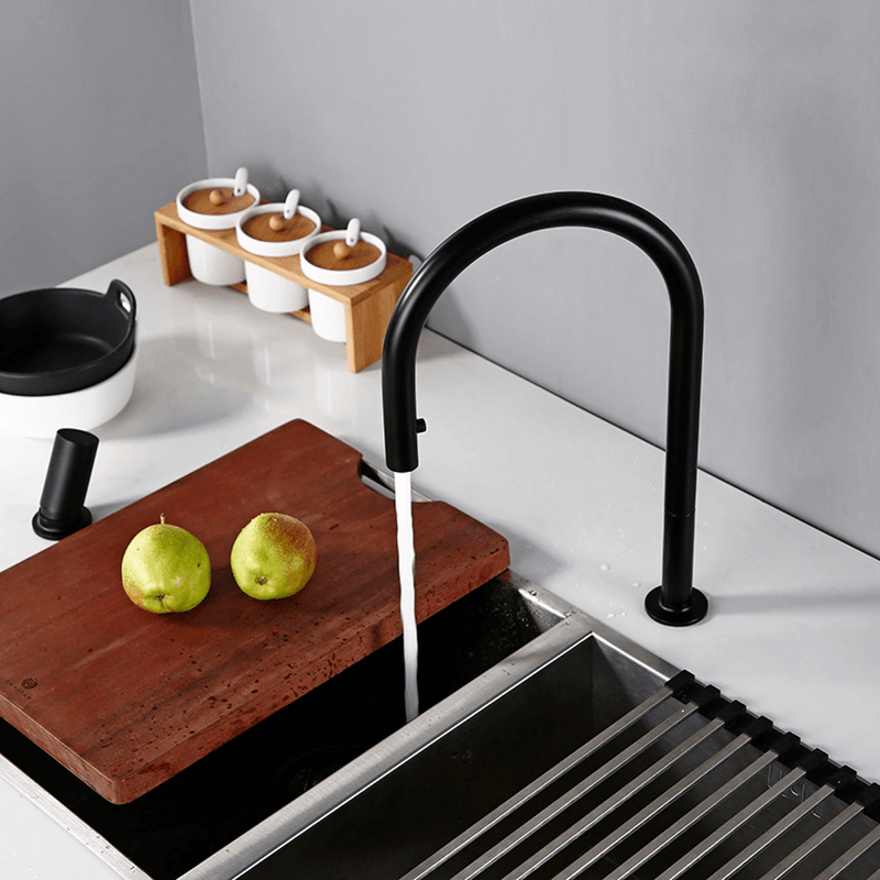 2-Hole Kitchen Faucet With Pull Out Spout