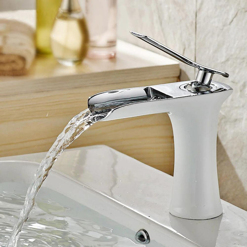 Waterfall Basin Bathroom Sink Faucet Single handle