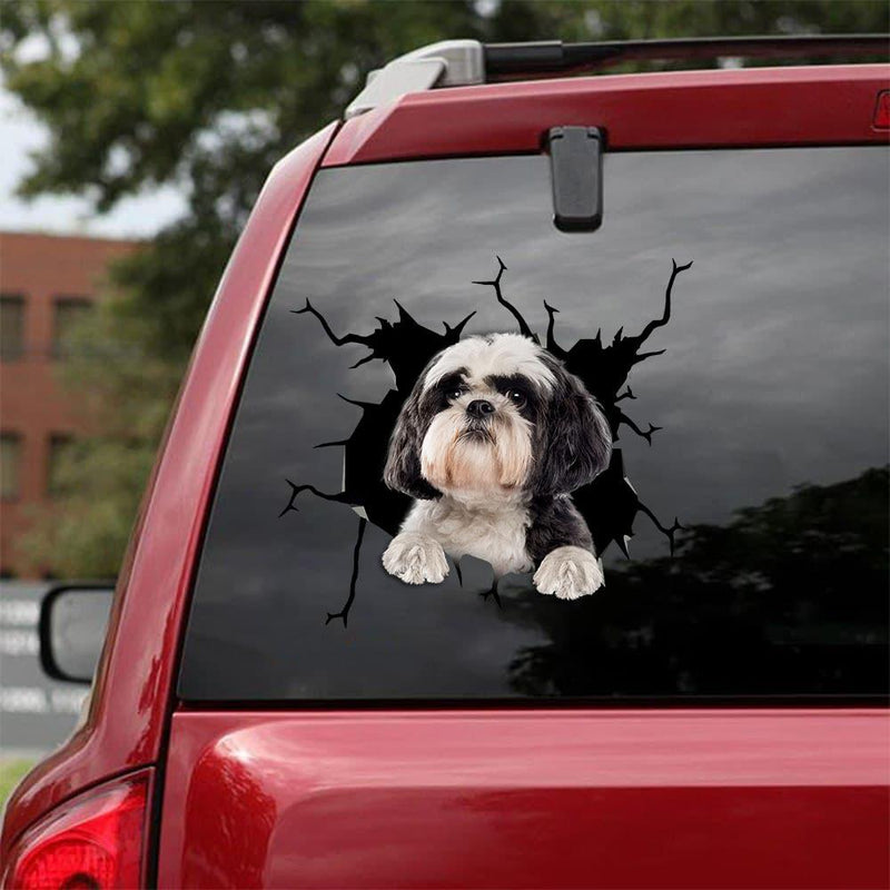 Doggy Windshield "Breaking" Decals | 12" x 12"