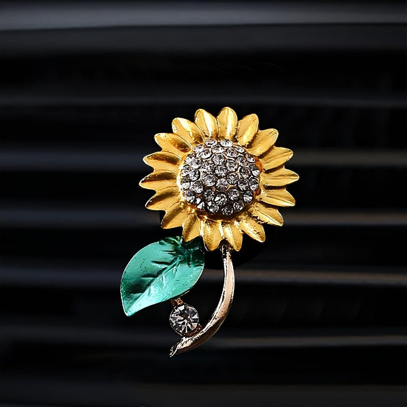 1pc Sunflower Air Outlet Decoration Ornaments Solid Perfume Air Outlet Car Aromatherapy Inside The Automovtive Air Freshener Car Accessories Women