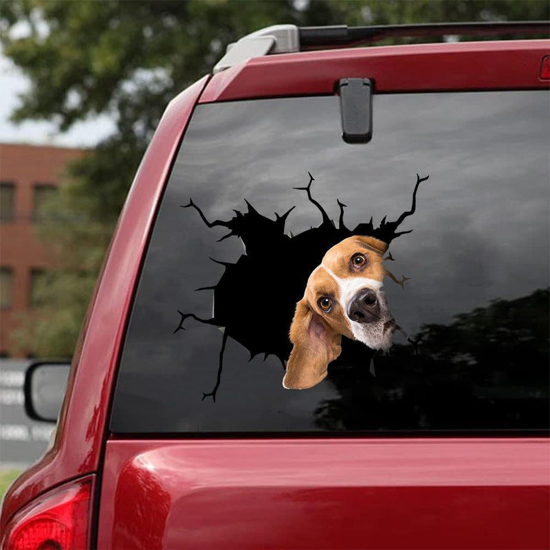 Doggy Windshield "Breaking" Decals | 12" x 12"