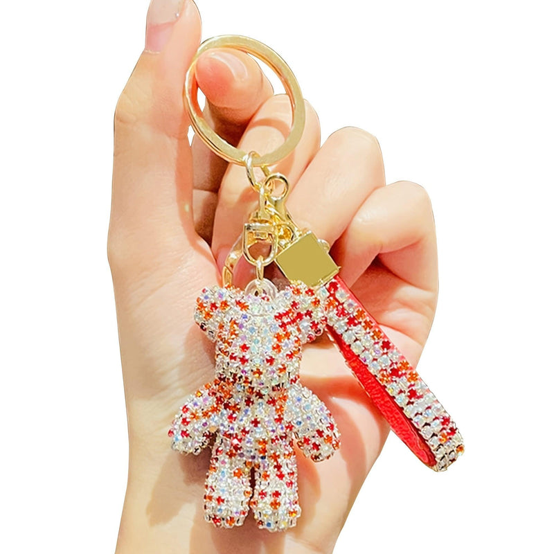 1pc Cute Bear Keychain Accessories For Women, Mama, Kids, Girl, Men, Kawaii Car Key Chain For Wallet, Backpack, Coin Purse