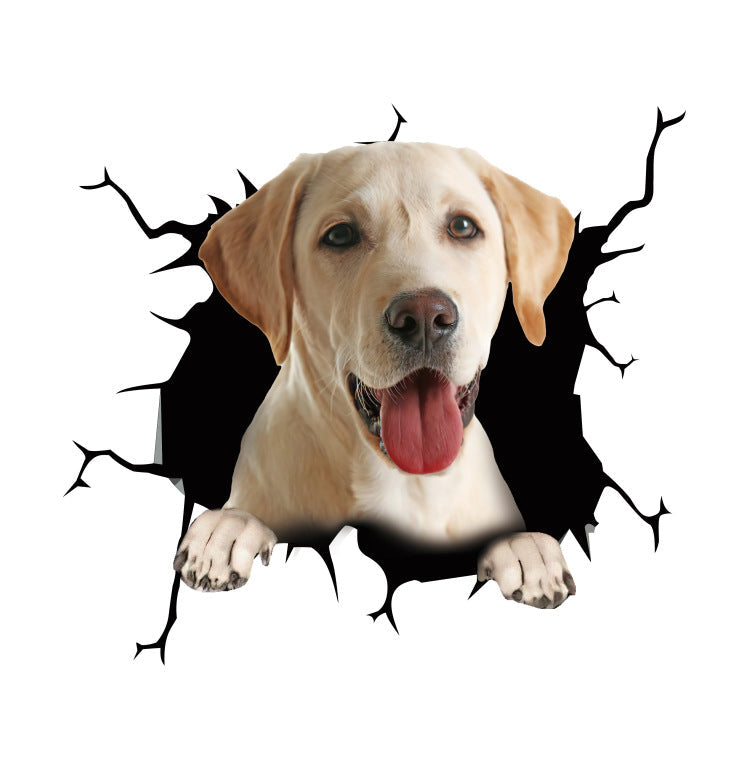 Doggy Windshield "Breaking" Decals | 12" x 12"