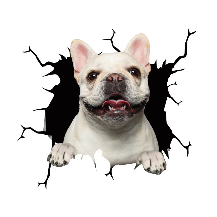 Doggy Windshield "Breaking" Decals | 12" x 12"