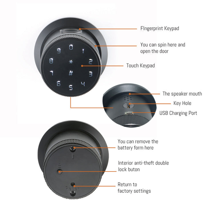 Smart Door Knob Lock, Keyless Fingerprint and Touchscreen ,Digital Door Lock, Best Smart Lock