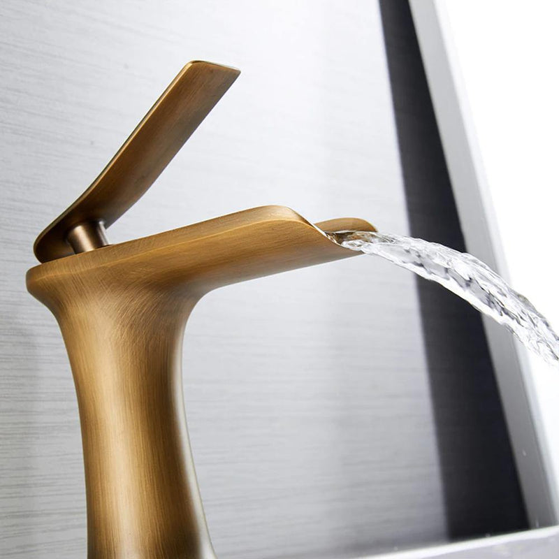 Waterfall Basin Bathroom Sink Faucet Single handle