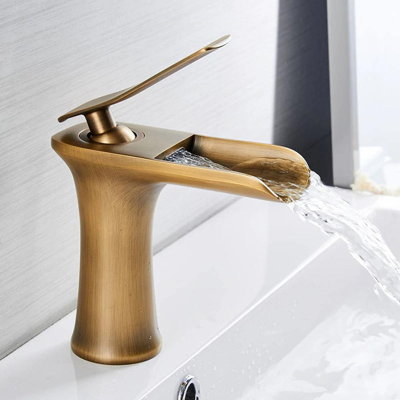 Waterfall Basin Bathroom Sink Faucet Single handle