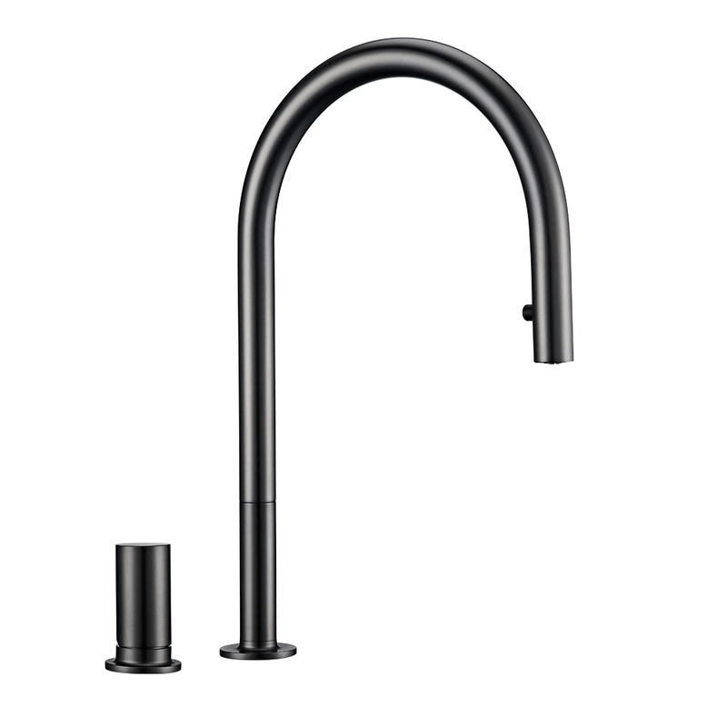 2-Hole Kitchen Faucet With Pull Out Spout