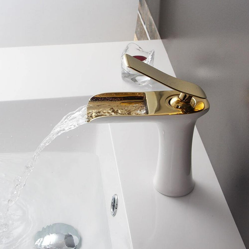 Waterfall Basin Bathroom Sink Faucet Single handle