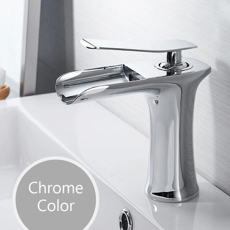 Waterfall Basin Bathroom Sink Faucet Single handle