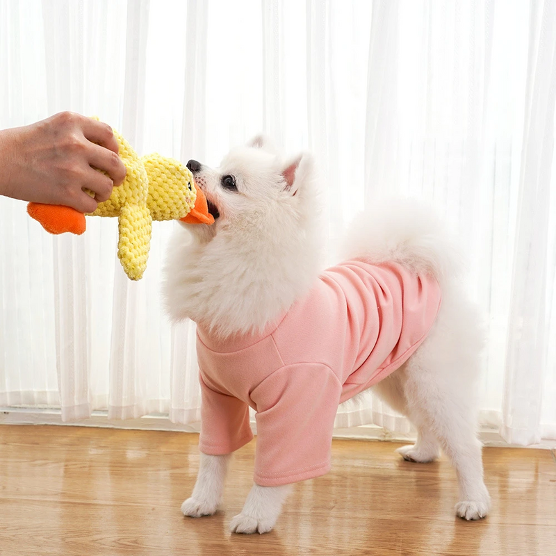 Plush Duck Chew Toy – Squeaky & Bite-Resistant for Calming Puppies & Teething Relief