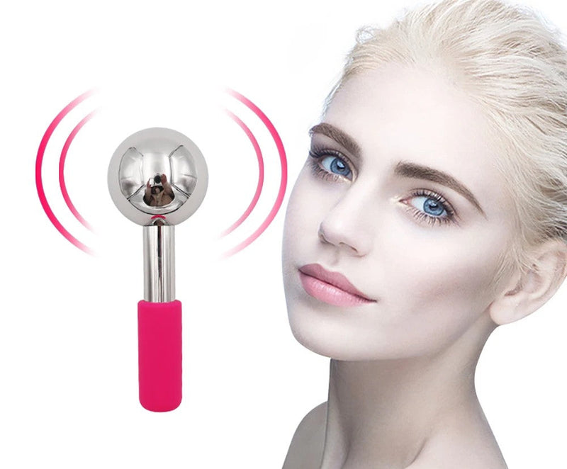 Rose Gold Skin Ice Globes – Cooling Stainless Steel Facial Rollers for Cold Therapy to Reduce Puffiness, Calm Skin, and Tighten Pores