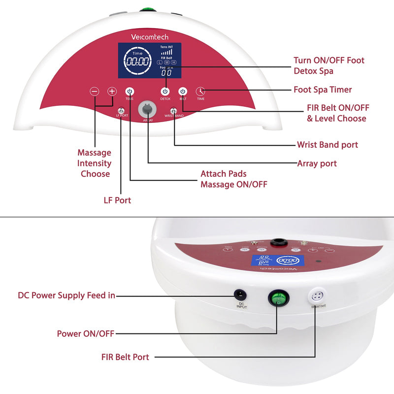 WL-801M Ideal Ionic Foot Detox Bath Spa Machine
