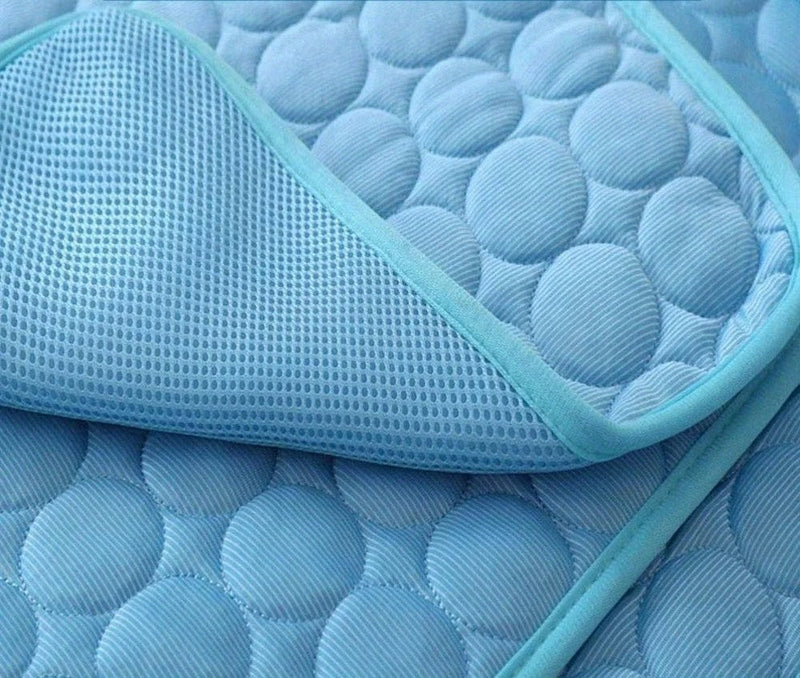 Cooling Pet Mat for Summer - 40in Ice Silk Sleep Pad for Dogs & Cats