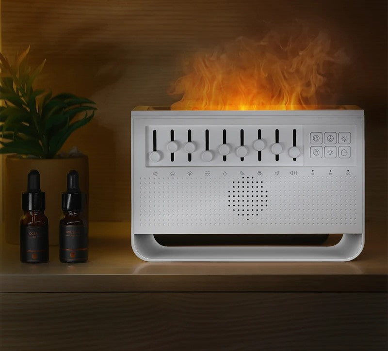 Essential Oil Diffuser & Air Humidifier with Speaker– 3in1 200ML with 8 Natural Sounds & White Noise for Better Sleep & Calm