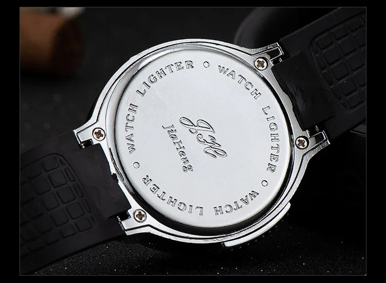 Windproof Gas Watch Lighter – Refillable Outdoor Flame for Fashion & Function