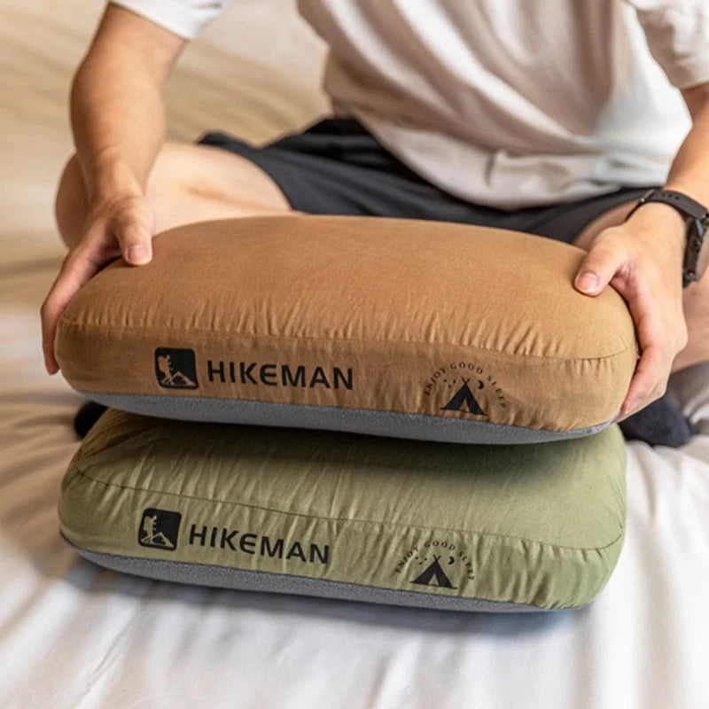 Portable Memory Foam Camping Pillow – Ergonomic Travel Neck Cushion with Slow Rebound for Restful Sleep Outdoors or Office Breaks