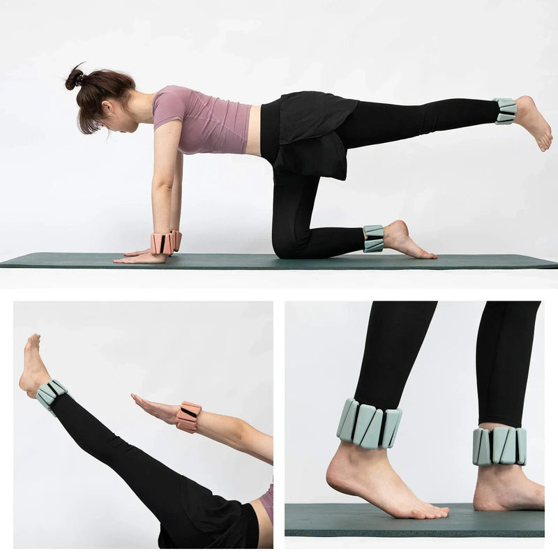 Adjustable Silicone Wrist Weights – 1/2 lb Lightweight Triangle Bracelets for Jogging, Fitness, and Yoga Strength Training Workouts