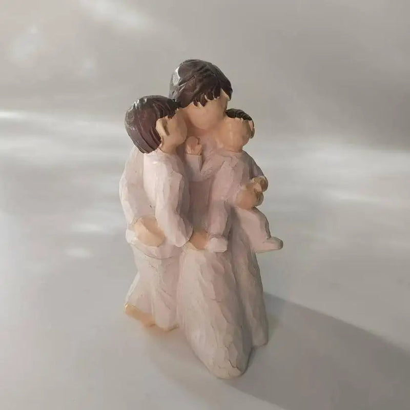 Heart-Shaped Resin Sister & Daughter, Mother & Child Statues – Warm Decorative Gift Celebrating Family Bond, Perfect for Mother’s Day, Birthday or Thanksgiving