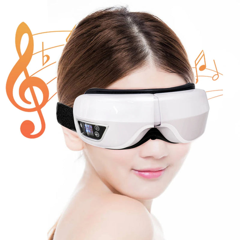 Smart Vibration Eye Massager - Bluetooth Relaxing Sleep Mask for Eye Strain Relief