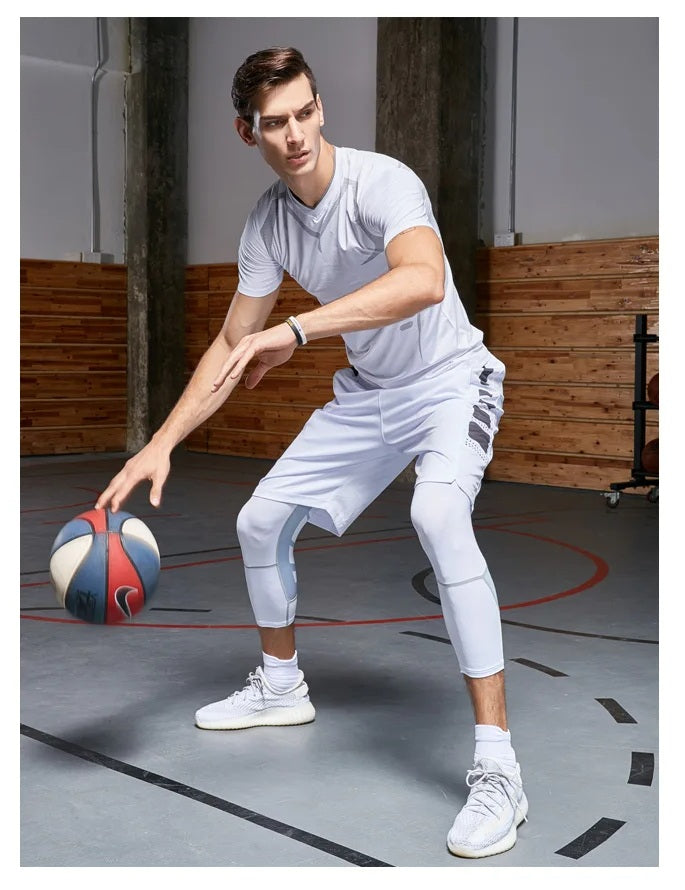 Men’s Fitness Compression Tracksuit Set – Sportswear with Leggings, Sweatpants & Rash Guard for Intense Training & Gym Performance