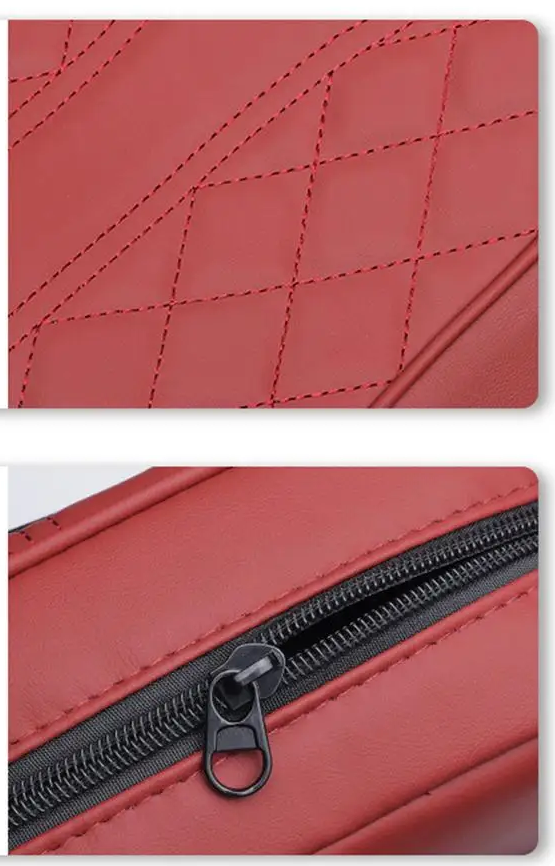 Car Armrest Cushion with Tissue Box – Memory Foam Support with Tissue Box & Storage Pockets