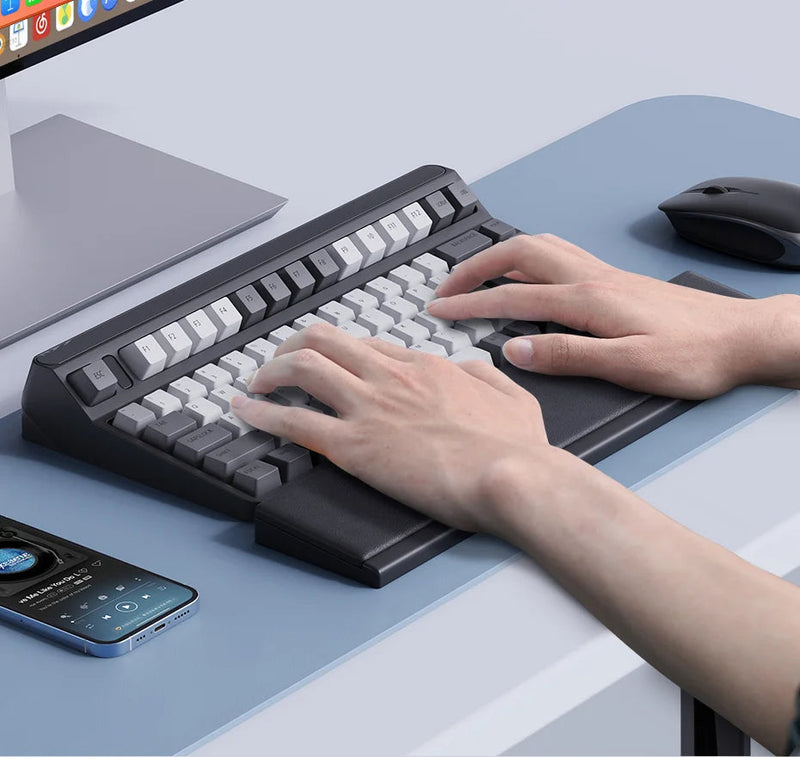 Ergonomic Keyboard Wrist Pad – Soft Memory Foam Support with Storage Box for Pain-Free Office Typing and Home Use