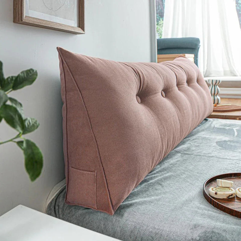 Triangular Bed Headboard Pillow – Large Backrest Cushion for Reading, Sleeping & Full Body Positioning Support