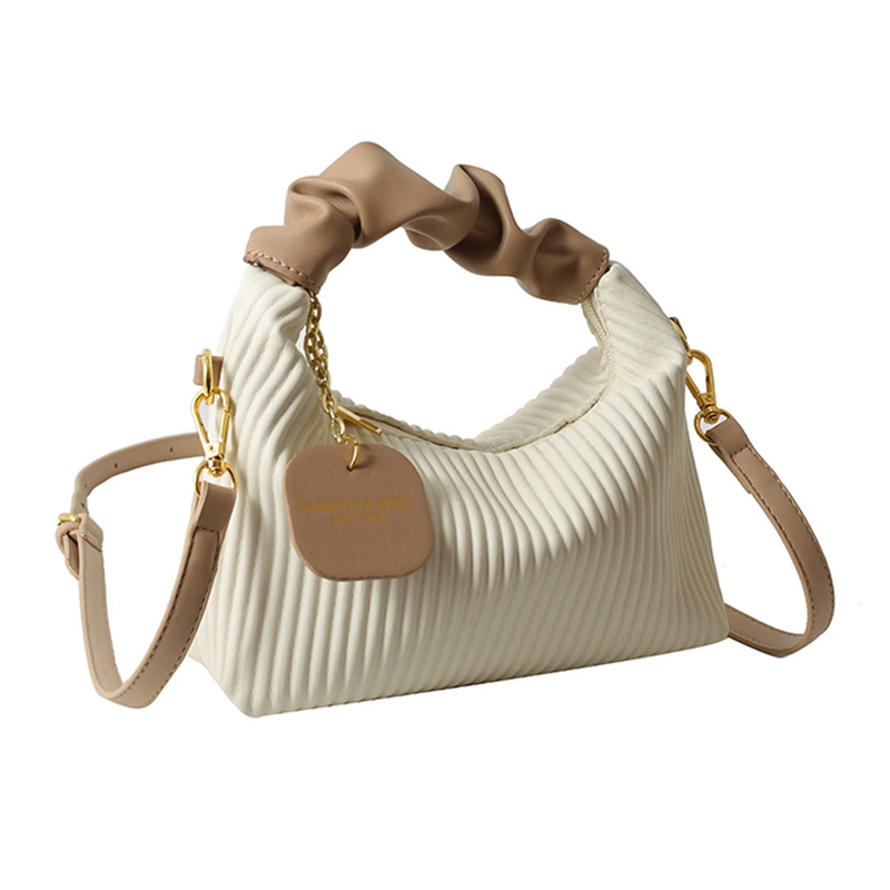 PU Leather Pleated Cloud Crossbody Bag – Small Tote Purse for Chic & Casual Everyday Style