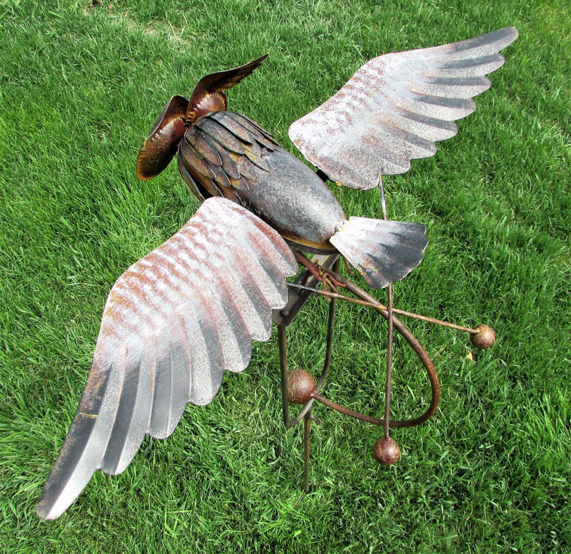 1:1 life-like-Garden Art-bird Garden patio decoration, large metal eagle large metal yard rooster garden decor