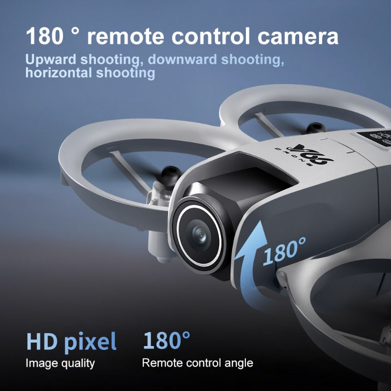 V66 Drone - High-Definition Dual Camera, LED Lights, Safety Design, Flow Tracking, Smart Obstacle Avoidance, Headless Mode, One-Click Return, WiFi Pathway Flight, 2.4GHz Interference-Free Technology, Four-Channel Hexagon Gyroscope, Real-Time Image Transmi