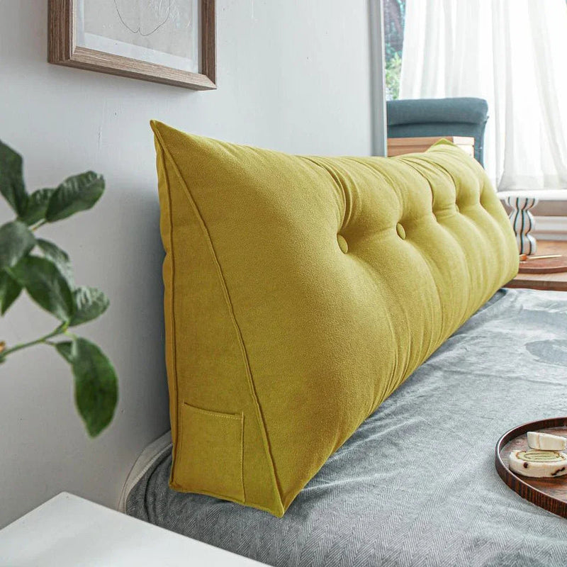 Triangular Bed Headboard Pillow – Large Backrest Cushion for Reading, Sleeping & Full Body Positioning Support