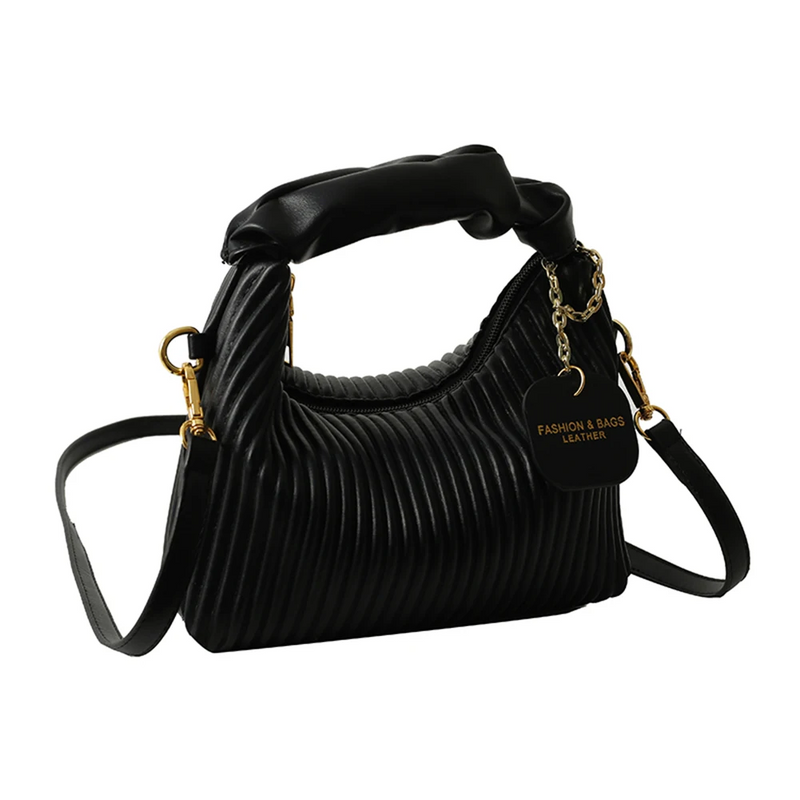 PU Leather Pleated Cloud Crossbody Bag – Small Tote Purse for Chic & Casual Everyday Style