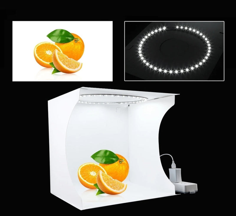Mini Photo Studio Lightbox – Portable Folding Photography Kit w/ 6 Backdrops