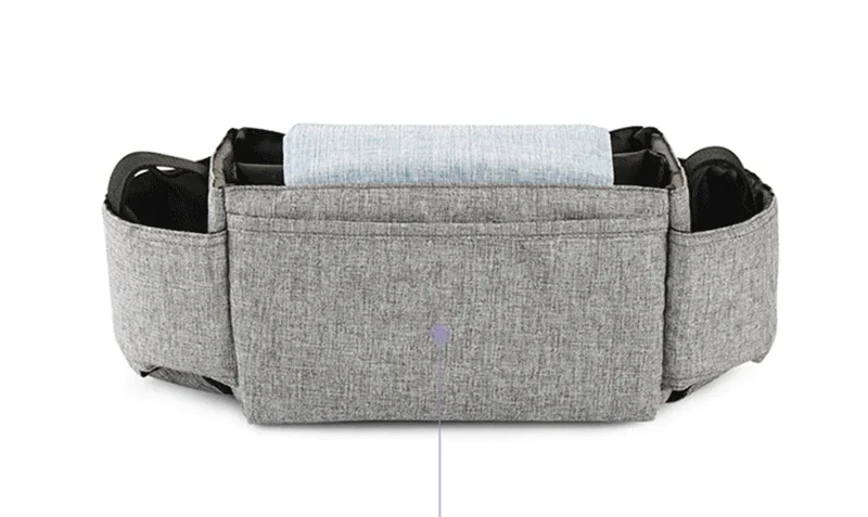 Stroller Bag Organizer – Universal Baby Accessories Trolley Bag with Cup Holder for Newborn Travel Convenience