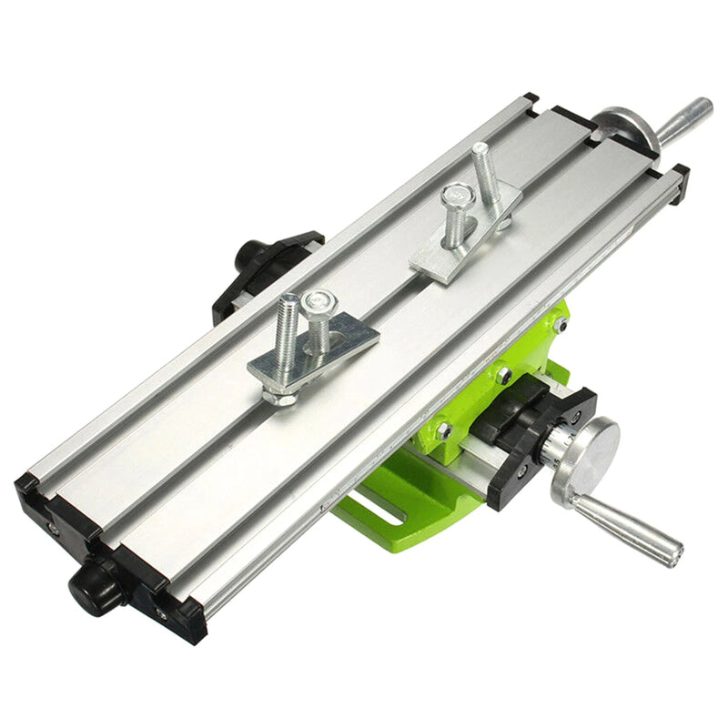Precision Milling Machine Slide Table – Multifunction Worktable with Vise Fixture and Pliers for Accurate Drilling and Adjustment Work