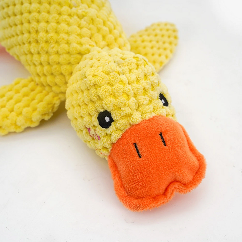 Plush Duck Chew Toy – Squeaky & Bite-Resistant for Calming Puppies & Teething Relief