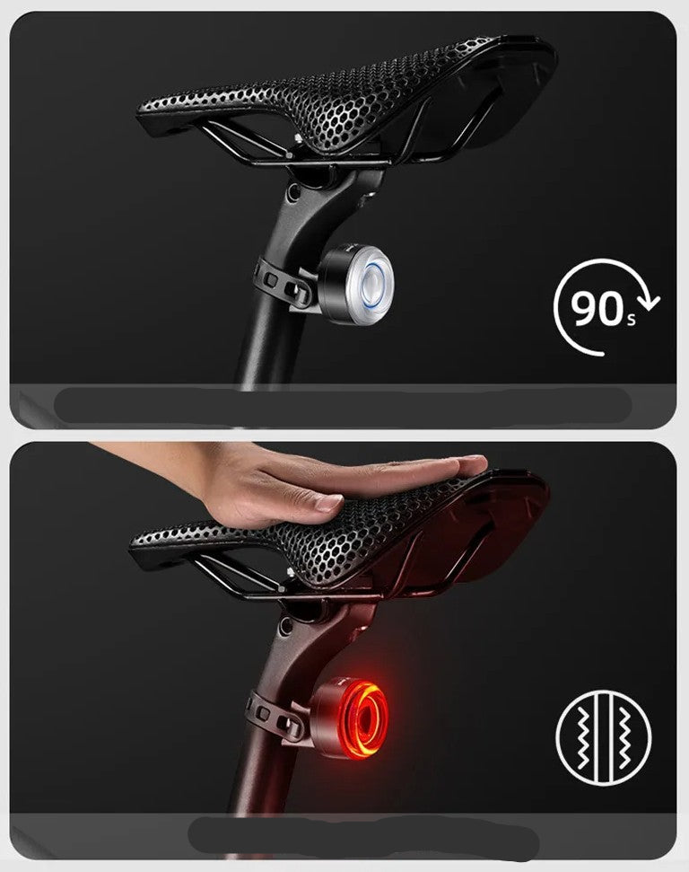 Smart Sensor Bike Tail Light – Waterproof COB Cycling Safety Light with Multiple Modes