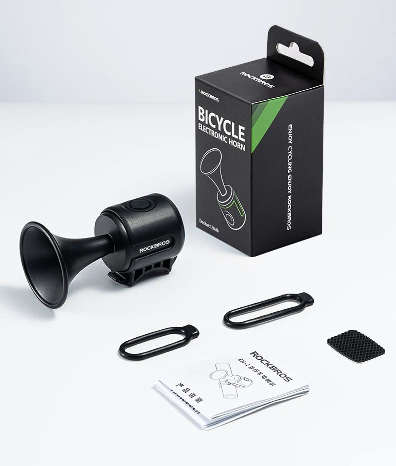 Electric Bike Horn – Loud Waterproof Bicycle Bell for Safety with Clear Alarm Sound for Day & Night Riding
