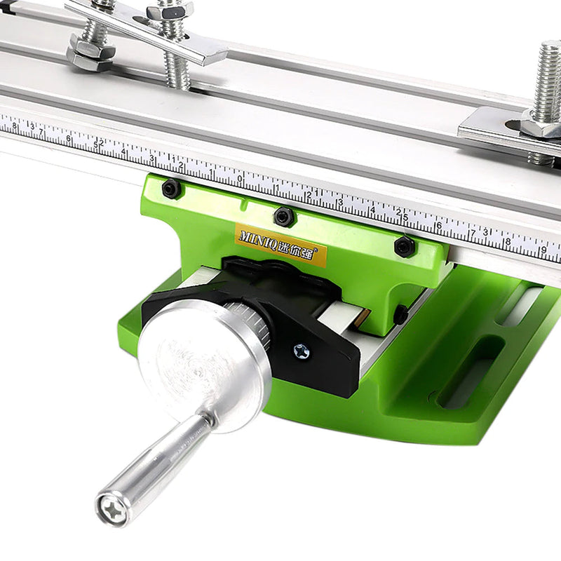 Precision Milling Machine Slide Table – Multifunction Worktable with Vise Fixture and Pliers for Accurate Drilling and Adjustment Work