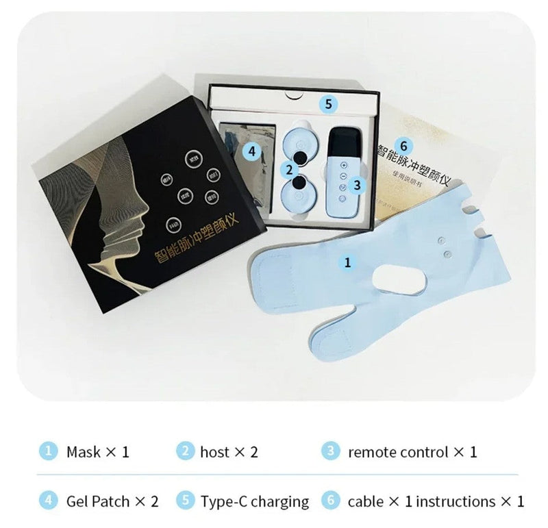 Electric V-Face Lifting Device – Microcurrent Facial Massager Tightens Skin, Sculpts Chin, and Enhances Jawline for a Youthful Contour