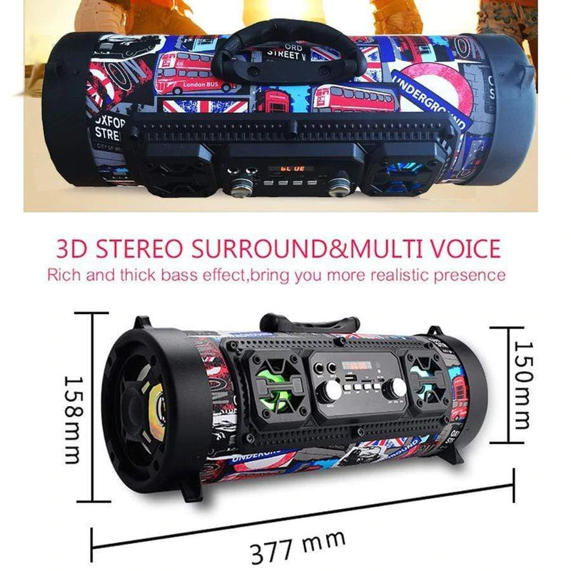 Bluetooth Speaker-Subwoofer | 3D Sound & Microphone Support