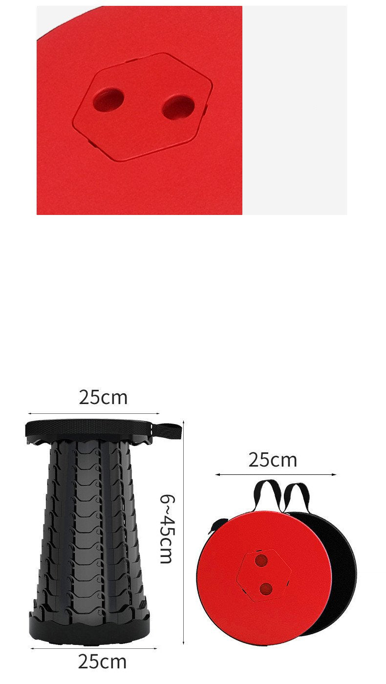Adjustable Travel Telescopic Folding Stool
