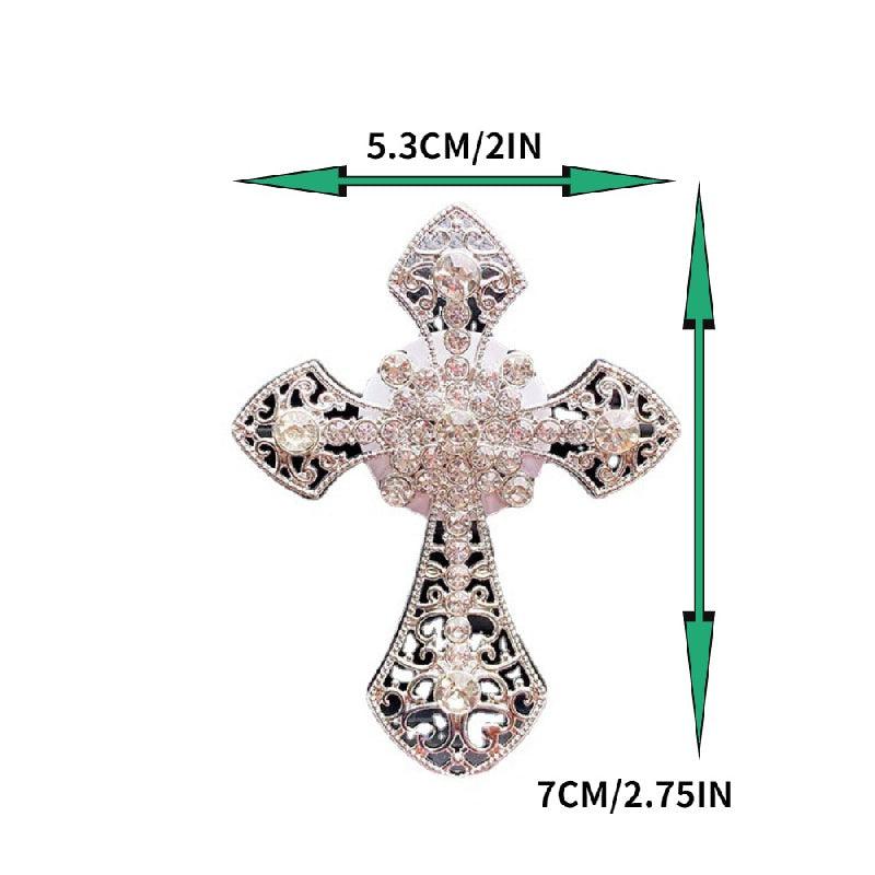 1pc Car Air Vent Aromatherapy Clip, Cross Studded Cute Car Outlet Decorative Perfume Fragrance Clip, With Scent Tablets Car Accessories Women