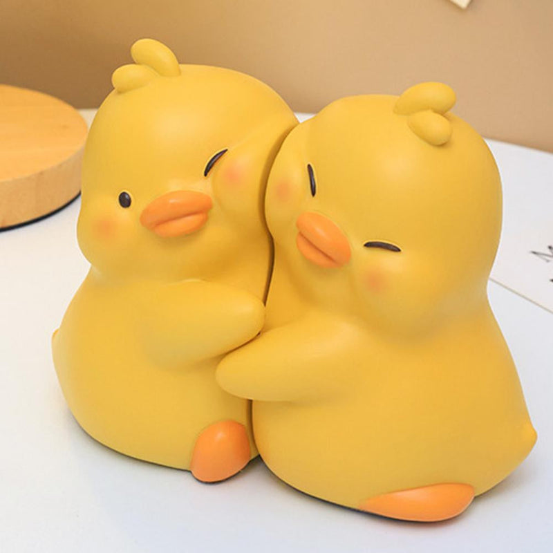 Hug Duck Bookends – 2pcs. Heavy-Duty Resin Animal Book Stoppers