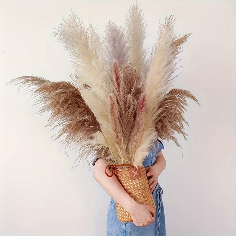 Dried Pampas Grass & Wild Flowers –30 pcs Pampas Elegant Boho Wedding Decor, Summer Table Centerpiece or Thoughtful Gift for Seasonal Celebrations
