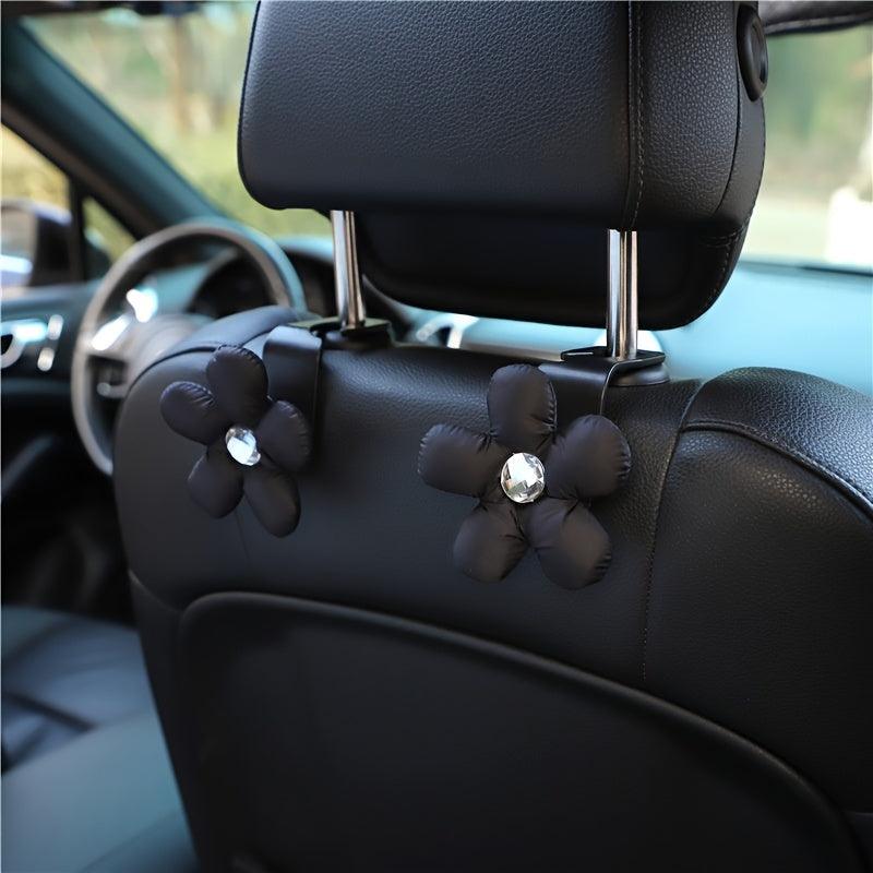 1pc Car Hook Car Seat Back Hook, Creative Flower Car Multifunctional Storage Hanging Hook Hanger, Fashion Car Interior Accessaries Women