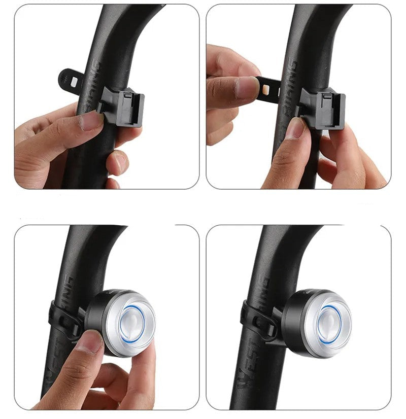 Smart Sensor Bike Tail Light – Waterproof COB Cycling Safety Light with Multiple Modes