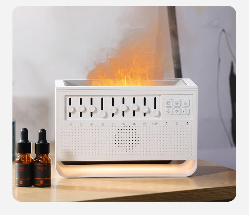 Essential Oil Diffuser & Air Humidifier with Speaker– 3in1 200ML with 8 Natural Sounds & White Noise for Better Sleep & Calm