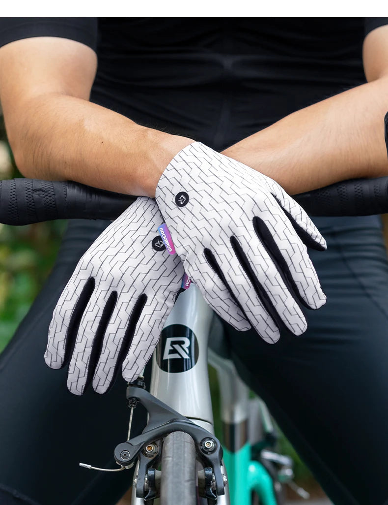 Breathable Shock-Absorbing Cycling Gloves – Thickened Palm Pads, MTB Road Bike Gloves for Comfortable Outdoor Sports
